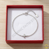  Lắc Tay Bạc Thánh Giá Đơn Giản Cổ Điển | Trang Sức Công Giáo Thanh Lịch 