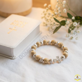  Chuỗi Mân Côi Dâu Tằm Mix Bạc Ta – Món Quà Bình An Dành Riêng Cho Bé 