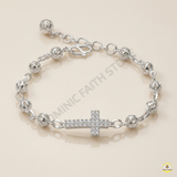  Lắc Tay Mân Côi Bạc S925 Chạm Hoa Văn – Vẻ Đẹp Rạng Ngời Của Hồng Ân 