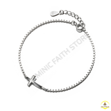  Lắc Tay Bạc Thánh Giá Đơn Giản Cổ Điển | Trang Sức Công Giáo Thanh Lịch 