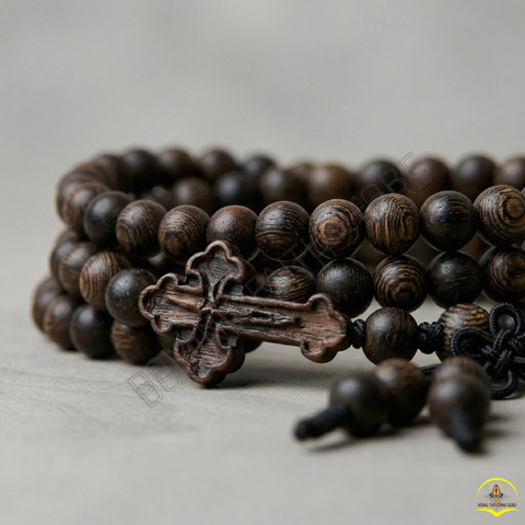  Vòng Tay Trầm Hương Sánh Chìm Mix Thánh Giá – Tuyệt Tác Của Đức Tin Và Sự Sang Trọng 