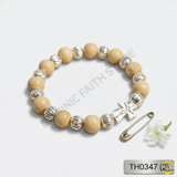  Chuỗi Mân Côi Dâu Tằm Mix Bạc Ta – Món Quà Bình An Dành Riêng Cho Bé 