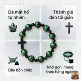  Chuỗi Mân Côi Đá Thạch Anh Mắt Hổ Xanh Lá – Sắc Màu Của Hy Vọng 
