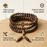  Vòng Tay Trầm Hương Tốc Vườn Mix Thánh Giá – Nét Đẹp Cổ Điển & Hồng Ân Che Chở 