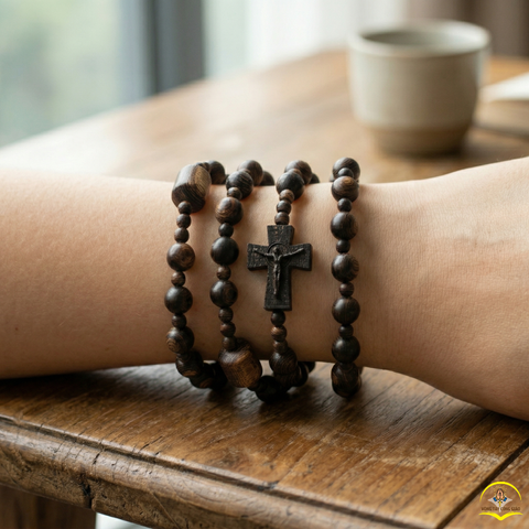  Chuỗi 50 Kinh Mân Côi Trầm Hương Sánh Chìm Quấn Tay – Vẻ Đẹp Bình An Và Thanh Lịch 