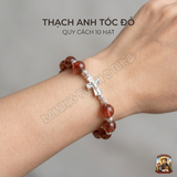  Vòng Tay Mân Côi Thạch Anh Tóc Đỏ Mix Bạc: "Ngọn Lửa" Tình Mến Và Đẳng Cấp Kitô Hữu 