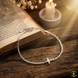  Lắc Tay Bạc Thánh Giá Đơn Giản Cổ Điển | Trang Sức Công Giáo Thanh Lịch 