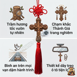  Khánh Treo Ô Tô Trầm Hương Tốc Vườn Thánh Giá Chúa Kitô: Hồng Ân Che Chở Trên Mọi Dặm Đường 