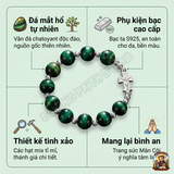  Chuỗi Mân Côi Đá Mắt Hổ Xanh Lá Mix Bạc Ta – Tinh Tế Trong Từng Chi Tiết 