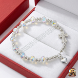  Chuỗi Mân Côi Pha Lê Swarovski Mix Bạc Ta – Vẻ Đẹp Thuần Khiết Và Sang Trọng 