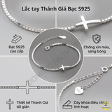  Lắc Tay Bạc Thánh Giá Đơn Giản Cổ Điển | Trang Sức Công Giáo Thanh Lịch 