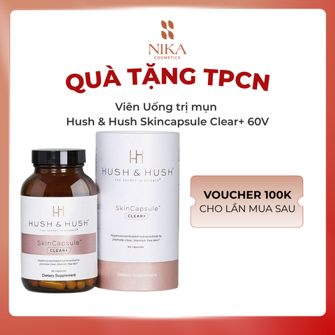 Viên Uống trị mụn  Hush & Hush Skincapsule Clear+ 60V
