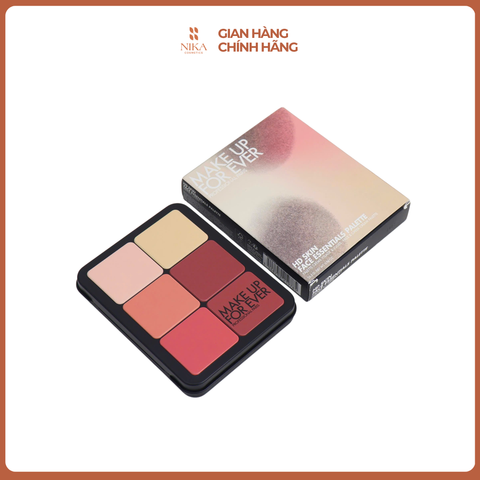 Bảng Che Khuyết Điểm + Má Hồng +Tạo Khối Make Up For Ever Hd Skin Facer Essentials Palette 12 Ô