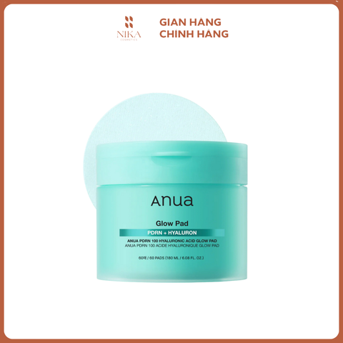 Toner Pad Anua Glow Pdrn + Hyaluron 180ML 60 Miếng