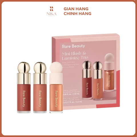 Set Rare Beauty 2 Mini Blush & 1 Luminize Trio
