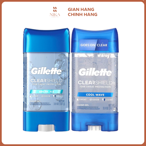 Gel Khử Mùi Gillette Clear Shield 72HR Sweat Protection 107G