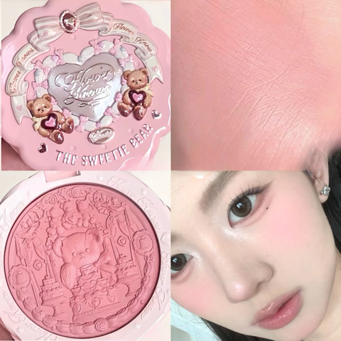 Phấn Má Hồng Flower Knows The Sweetie Bear Collection Silk Satin Blush 5G