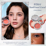 Phấn Má Hồng Flower Knows Shell Jewel Collection Silk Satin Blush 5G