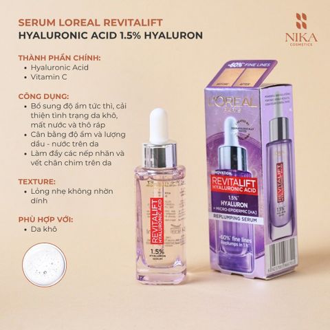 Serum Loreal Revitalift Hyaluronic Acid 1.5% Hyaluron 30ML