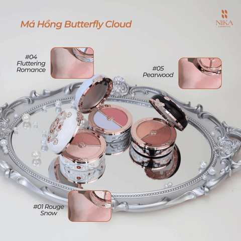 Má Hồng Phấn Flower Knows Butterfly Cloud Collar 6G