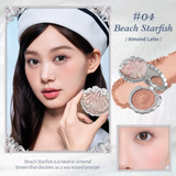 Phấn Má Hồng Flower Knows Shell Jewel Collection Silk Satin Blush 5G