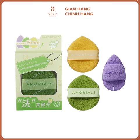 Set 3 Mút Rửa Mặt Amortals