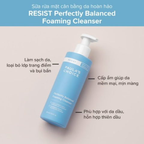 Sữa Rửa Mặt Paula Choice Perfectly Balanced Foaming Cleanser 190ML