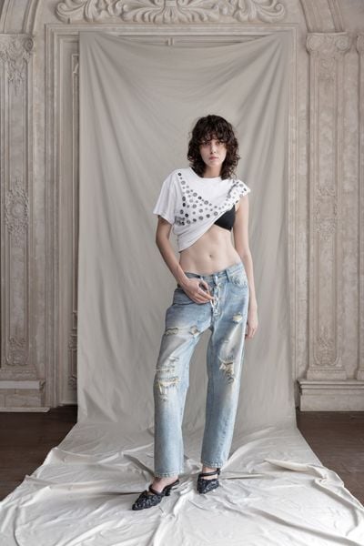  BUTTON BRA TEE 
