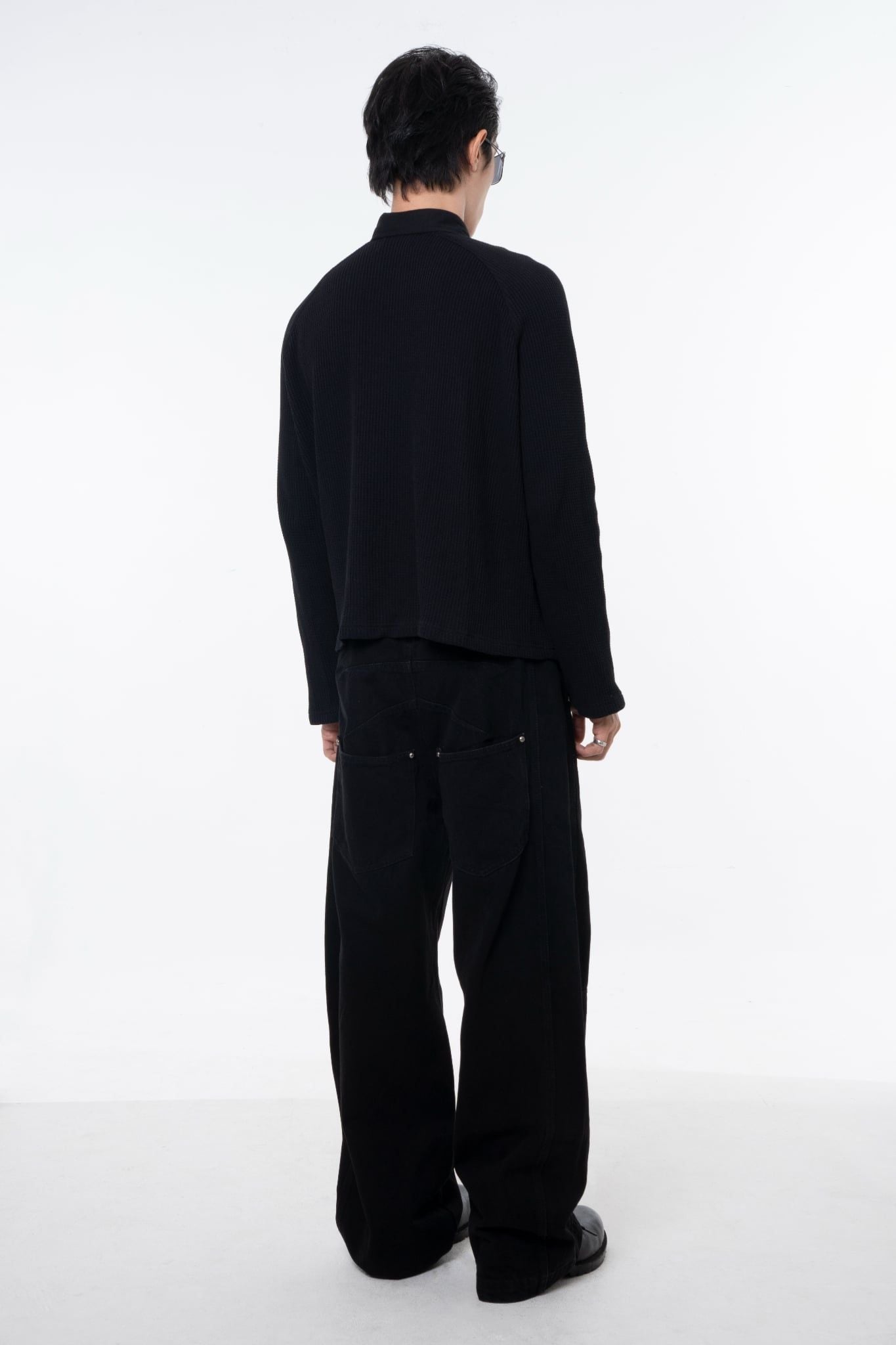 WAF Collared Tee - Black