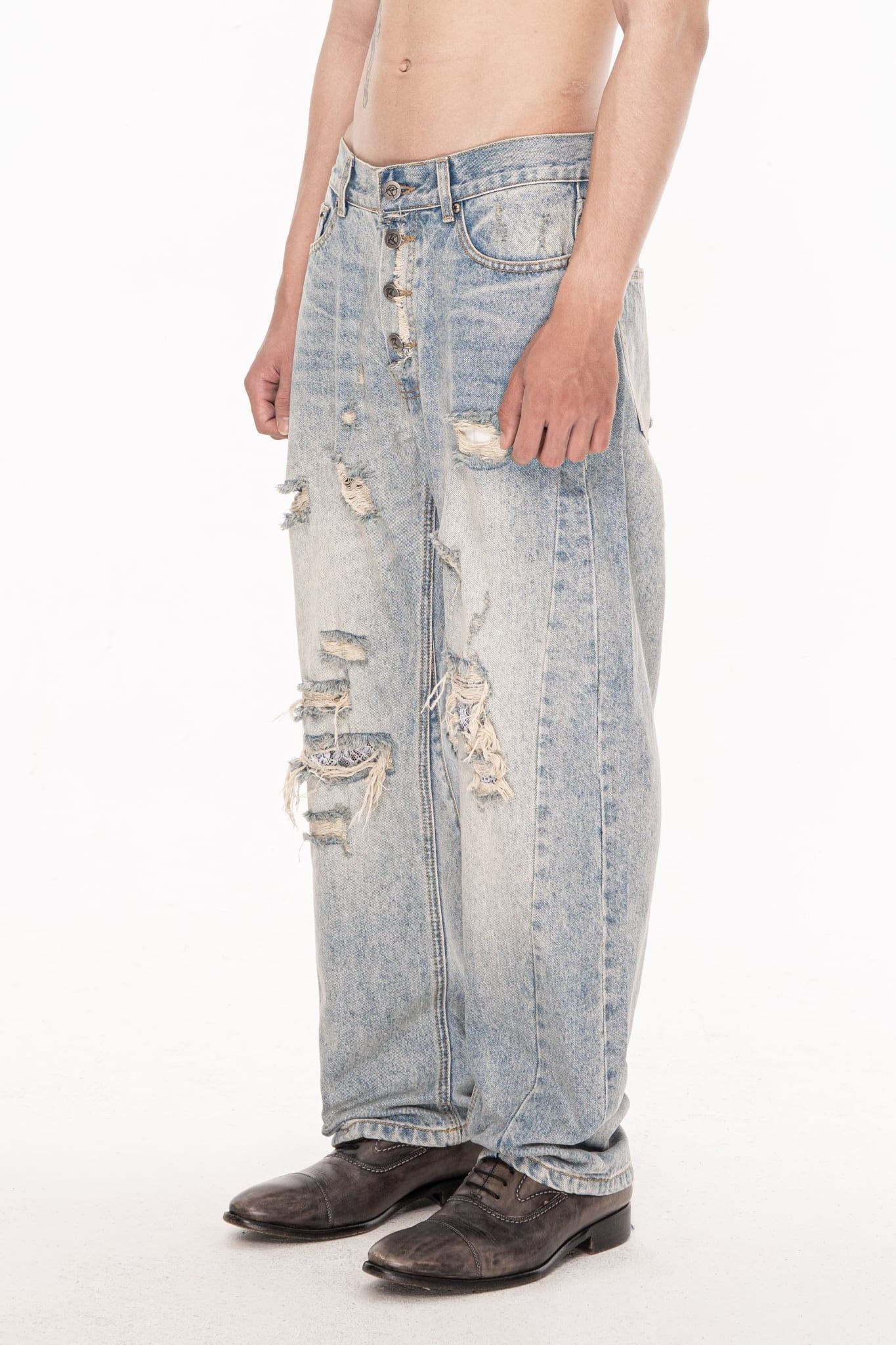 VEILED RUIN DENIM PANTS