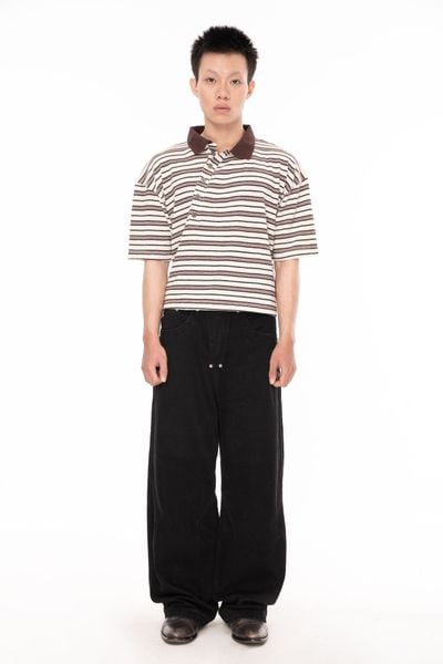  IVORY STRIPED POLO 