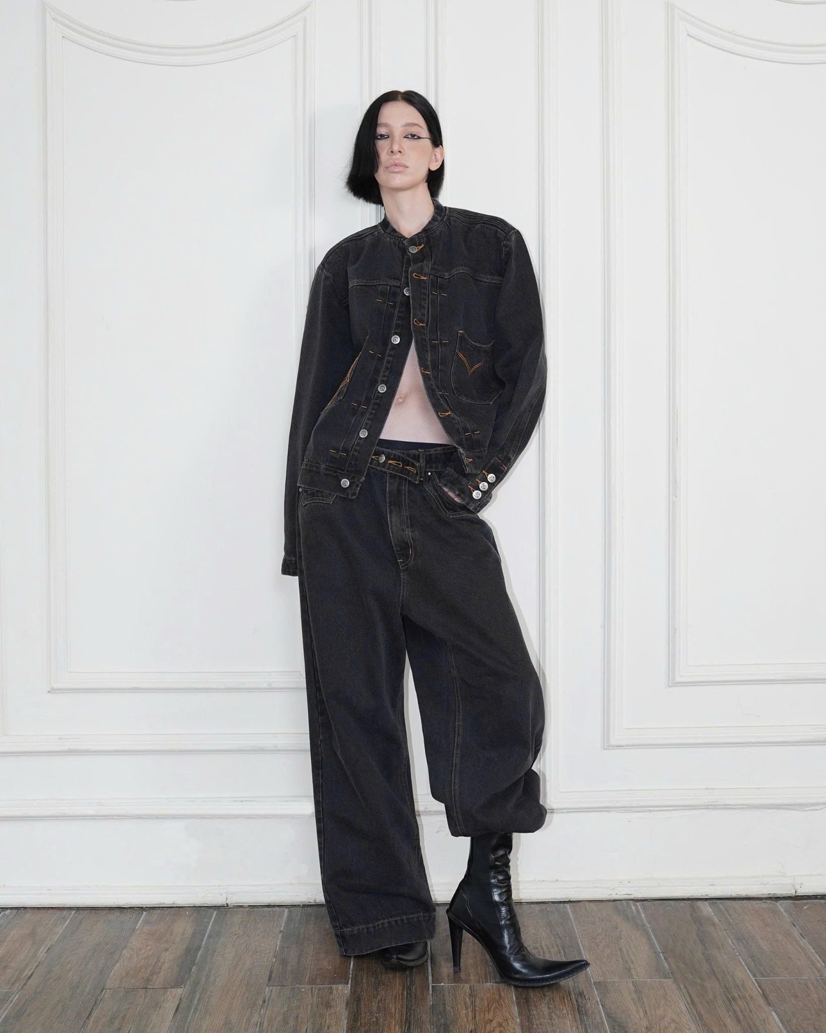 ARROW STITCH DENIM PANTS