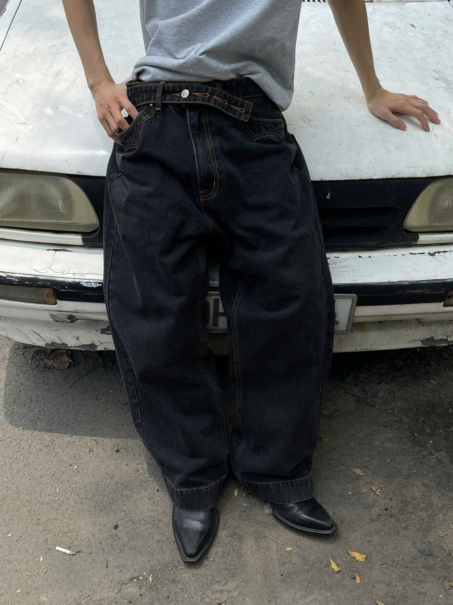 ARROW STITCH DENIM PANTS