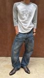 TORSION WIDE DENIM PANTS
