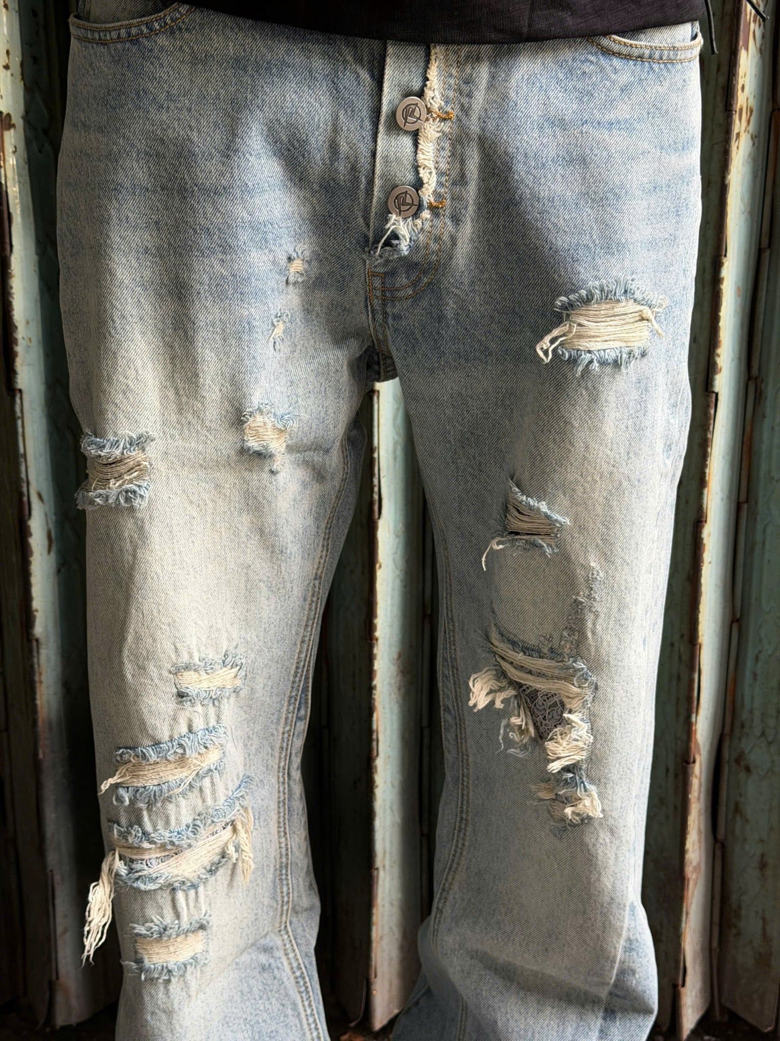 VEILED RUIN DENIM PANTS