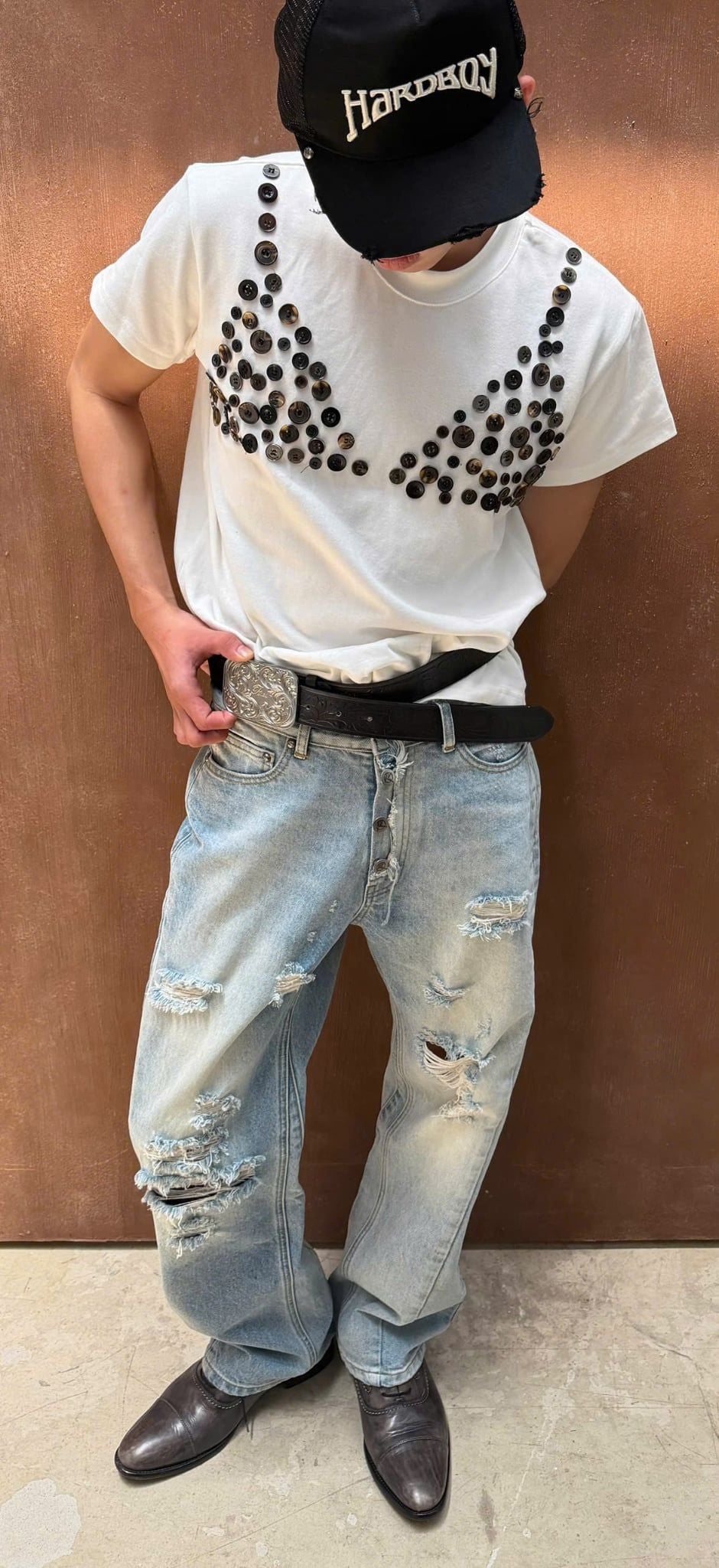 VEILED RUIN DENIM PANTS