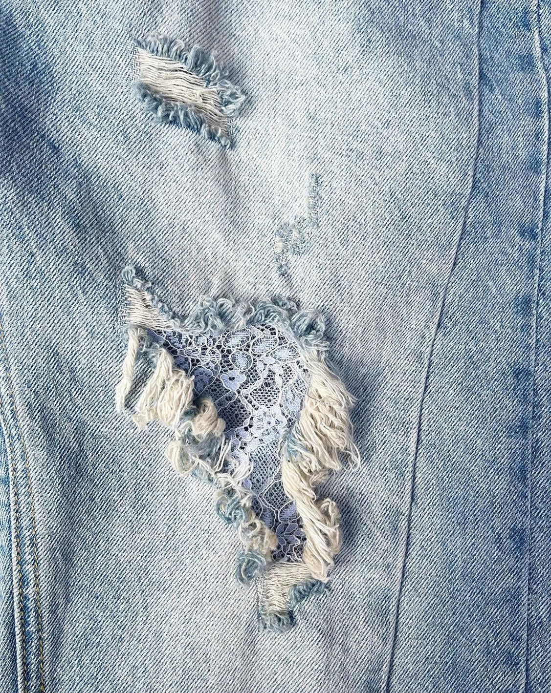 VEILED RUIN DENIM PANTS