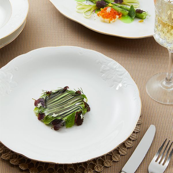 Bộ đồ ăn 6 người Âu-Á 45 sản phẩm - Đài Các IFP - Chỉ Vàng