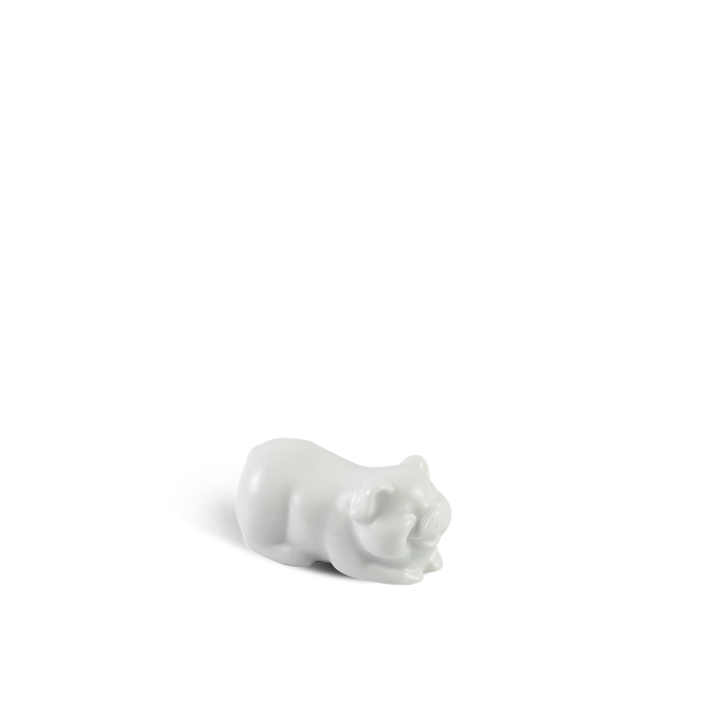 Bộ 6 Gác đũa hình Heo con 4 cm - Jasmine - Trắng