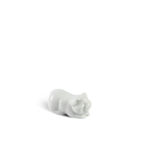  Bộ 6 Gác đũa hình Heo con 4 cm - Jasmine - Trắng 