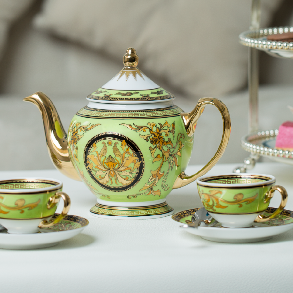 Bộ trà 0.8 L - Hoàng Cung - Thiên Hương (Xanh Lá)