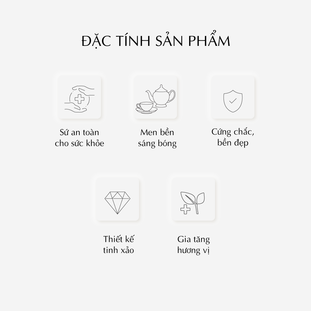 Bộ trà 0.8 L - Hoàng Cung - Thiên Hương (Xanh Lá)