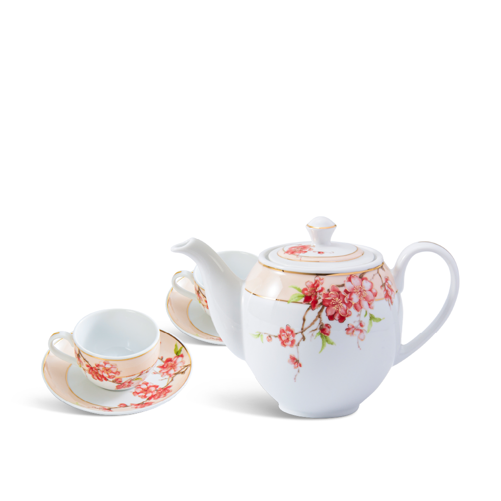 Bộ Trà Camellia 0.8L Hoa Đào