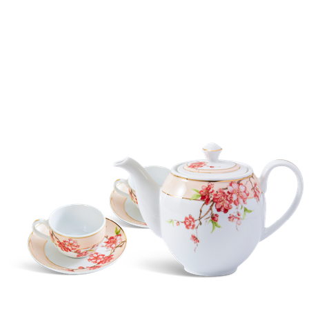  Bộ trà 0.8 L - Camellia - Hoa Đào (xoá) 