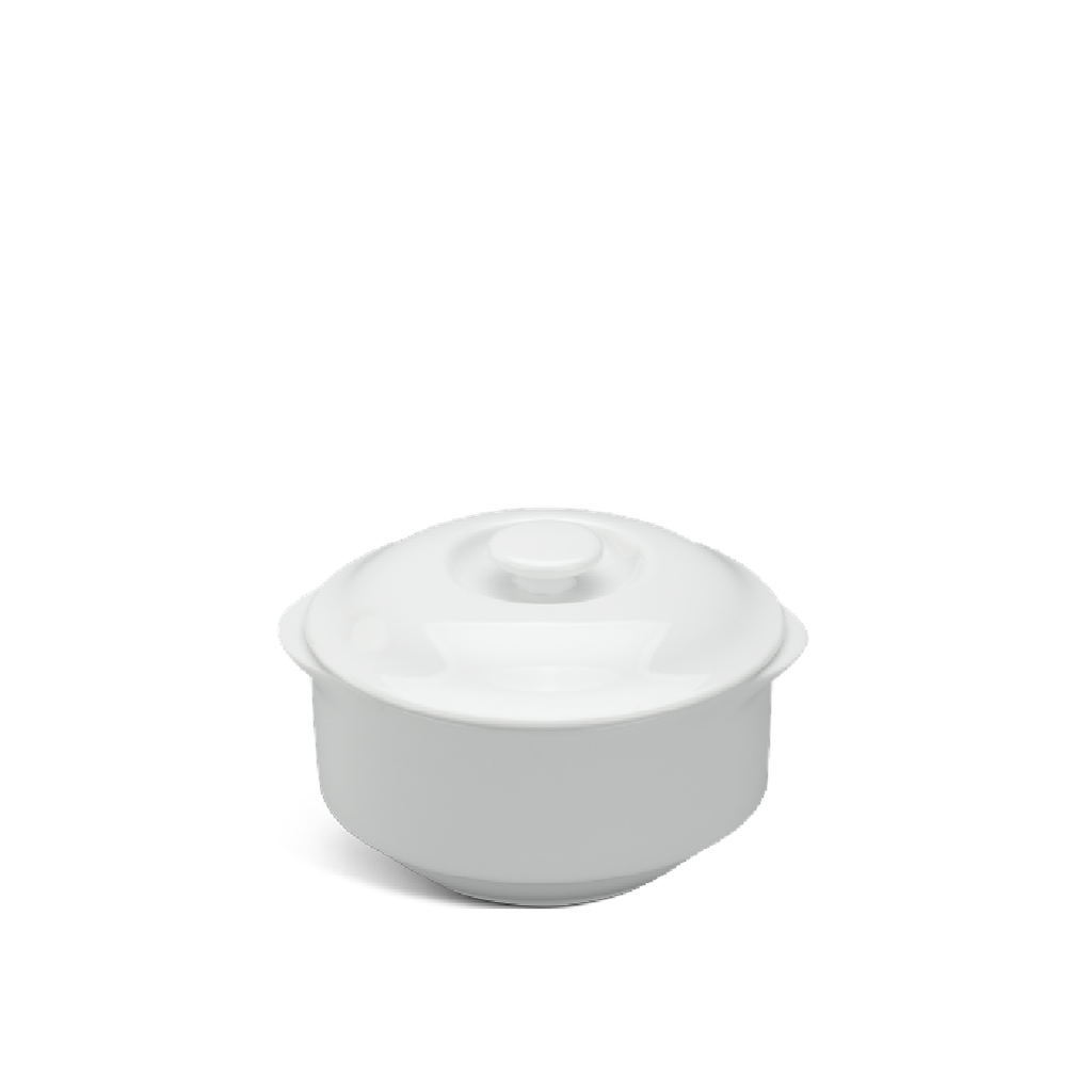 Thố cá nhân 9.7 cm + nắp - Jasmine - Trắng