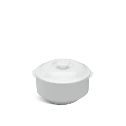  Thố cá nhân 9.7 cm + nắp - Jasmine - Trắng 