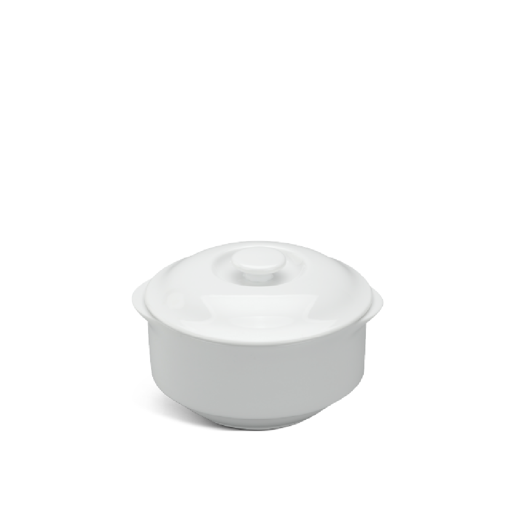 Thố cá nhân 9.7 cm + nắp - Jasmine - Trắng