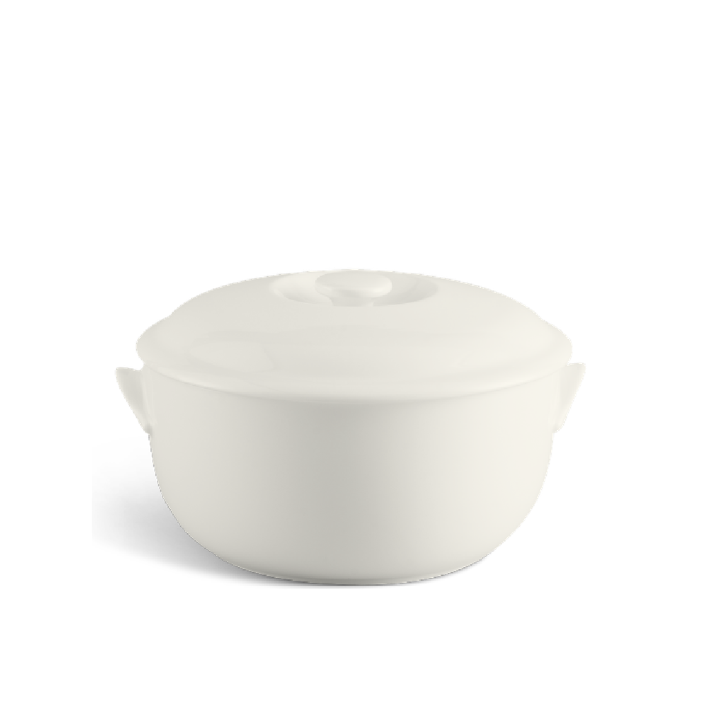 Thố 15 cm + nắp - Jasmine Lys - Trắng Ngà