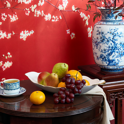  Dĩa trái cây Đài Các Chỉ Vàng 