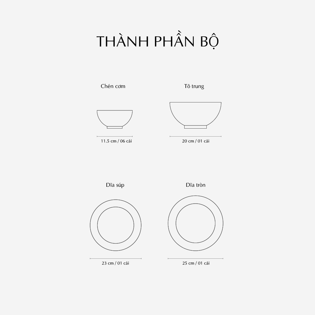 Bộ đồ ăn 9 sản phẩm - Jasmine - Chim Lạc